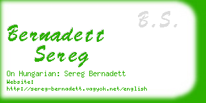 bernadett sereg business card